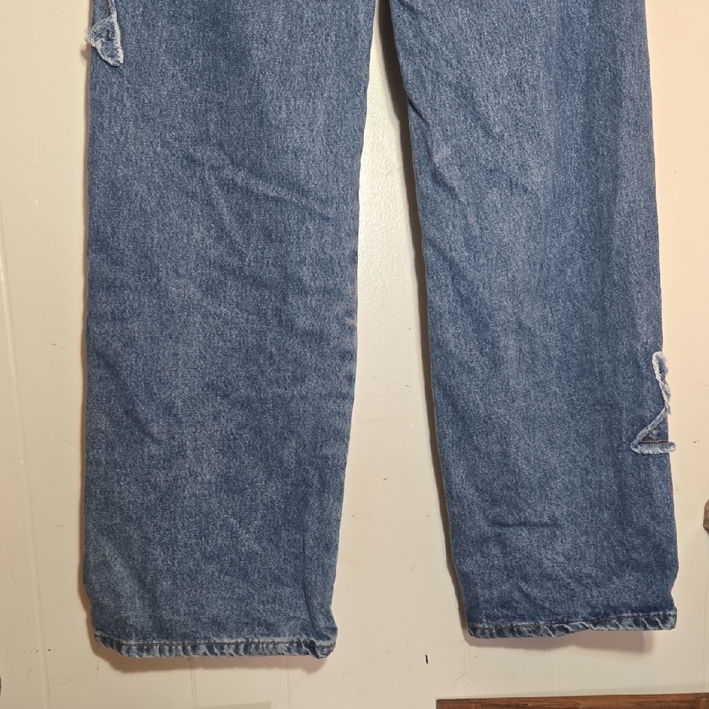 Distressed Star Wide Leg 10 1/2 Flare - Picture 6 of 7
